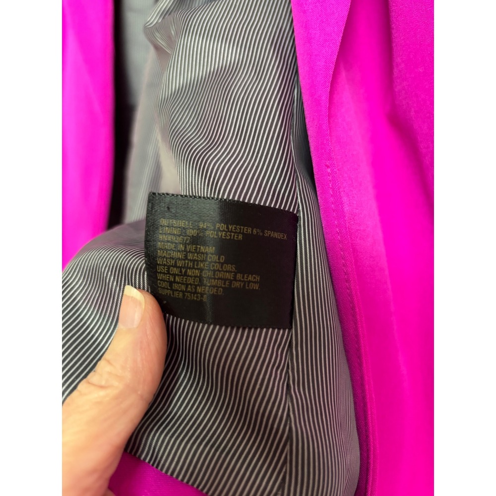 Worthington Womens Magenta Pink 2-Piece Pant Suit Blazer Slim Fit Trousers 2X - Picture 3 of 12